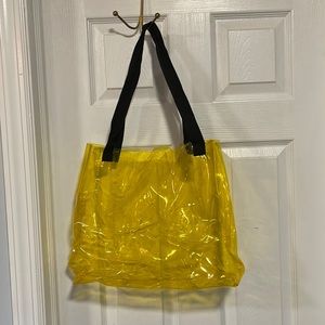 Yellow see thru tote
